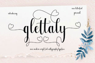 Glettaly: A Romantic Script Font for Editorial Design