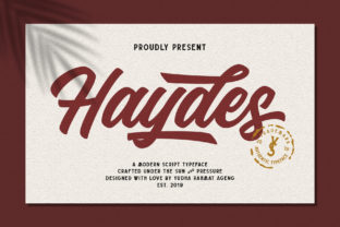 Haydes: A Script Font for Bold Editorial Expression