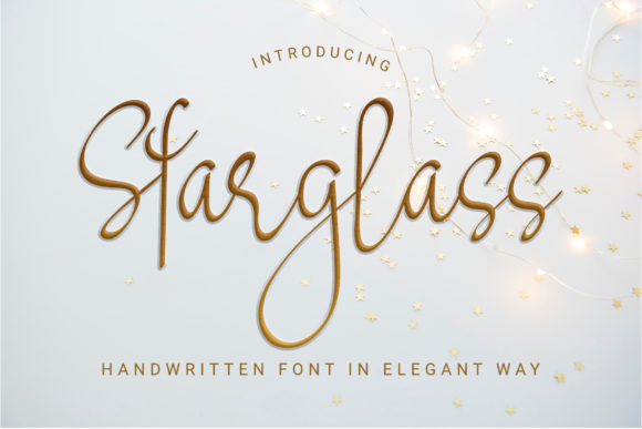 Starglass: A Sweet, Soft Script Font for Handmade Labels & Stationery